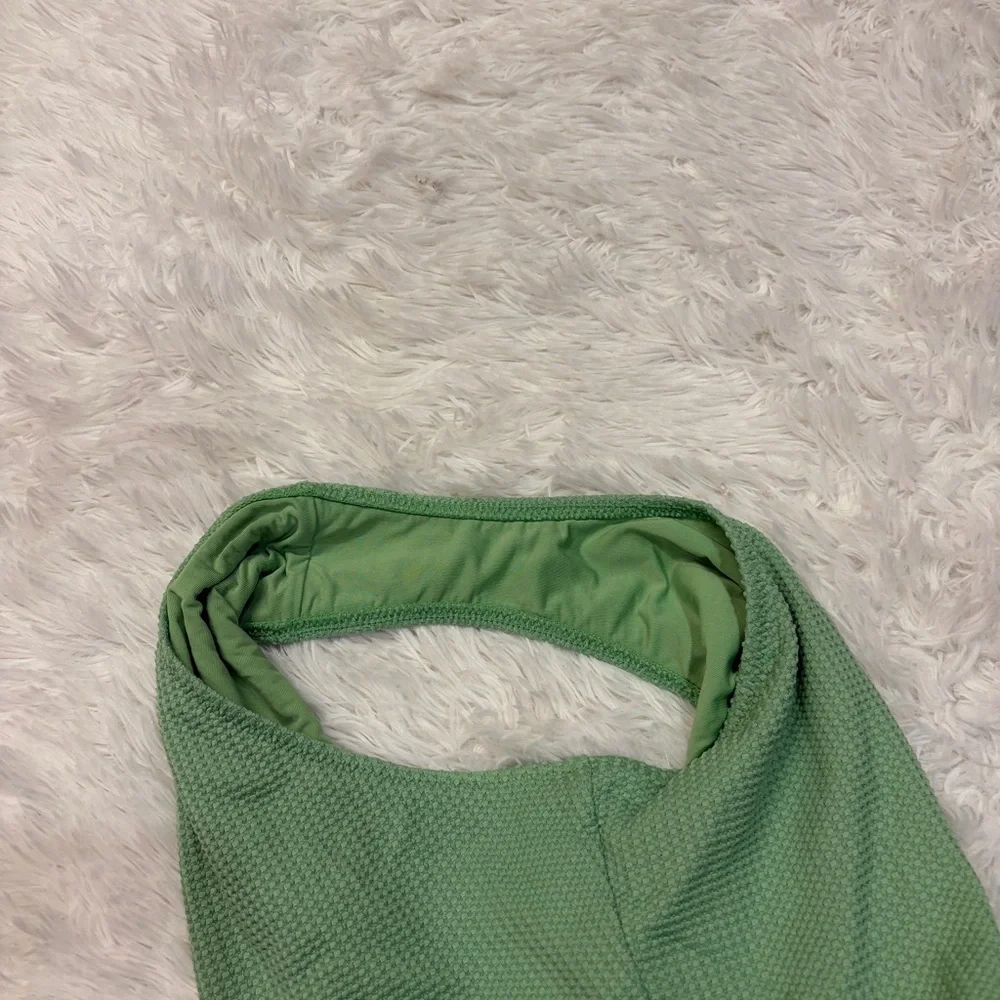 Aerie Waffle Scoop One-Piece Swimsuit in Midday Mint - Picture 4 of 5